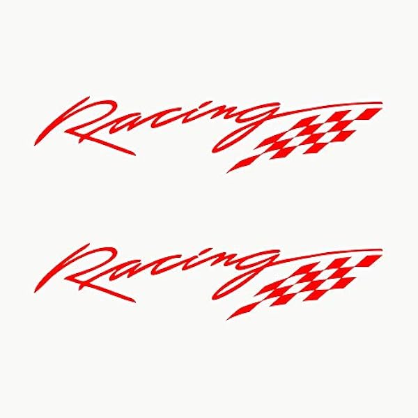 Autodomy Naklejki Racing Sport Tuning JDM | 20x4,5 cm | Pack 2 Sztuki | Naklejki na Zewnątrz Samochodu | Winyle do Samochodu i Motocykla Odporne na Deszcz i Słońce | Kolor Czerwony