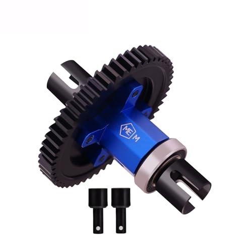 Mesimsple Steel 52t Center Differential Diff Locker Spool & Outdrive Cup for 1/8 Sledge 4WD 95076-4 RC Monster Truck Upgrades Part Blue