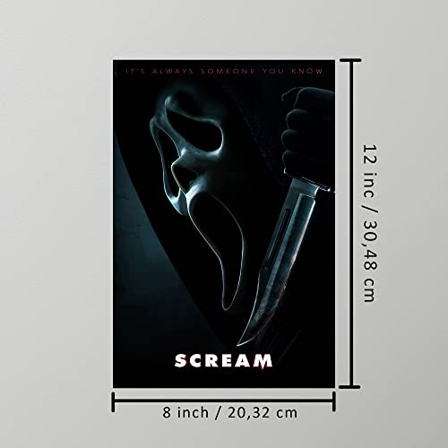 9 Pieces Vintage Horror Movie Posters, Creepy Classic Scary Movie Film Prints Wall Art Monster Suspense Movie Set Unframed For Home Living Room Bedroom Man Cave Theater Decor, 8 X 12 Inch #TOP3