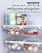 HapiLeap Fridge Drawer Organizer, Unique Design Pull Out Bins, Fridge Shelf Holder Storage Box, Small Size, Fit for Most Refrigerator (Pack 1)