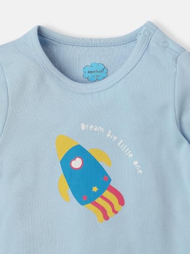 Image of Nautinati Baby Girls 100% Cotton Graphic Printed Pack of 2 Bodysuits /Onsies | Age 0-2 Years