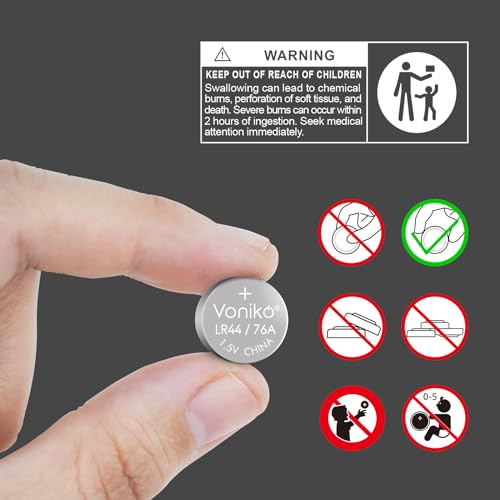 image for Voniko AG13 LR44 Batteries 20 Pack—[Ultra Power] Premium Alkaline 1.