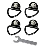 4-Pack Heavy Duty Tie Down Kit for RuffLand Kennels - 1000LB Load Capacity D-Ring Anchors with Wrench - Quick & Secure Installation, Universal Fit for RuffLand Crates