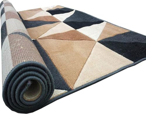 Image of Soft Premium Multi Color Carpet 5x7 ft - Washable, Anti-Skid, Fade-Resistant Acrylic Rug for Living Room, Hall, Bedroom, Modern Decor