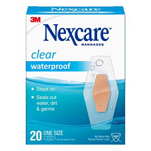 image for Nexcare Waterproof Clear Bandages, Covers And Protect Cuts, Scrapes An