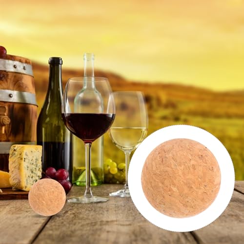 Tapones de corcho ecológico para botellas de vino, accesorios reciclables POPETPOP, 4 piezas 8
