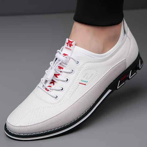 Men's Leather Hand Stitched Casual Oxfords Shoes Adjustable Elastic Buckle Slip-on Soft Bottom Driving Working Walking Shoes Plus Size 6-162