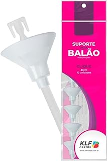 Suporte Para Balao Clique Medio Cristal 33Cm Pct Com 10 111537