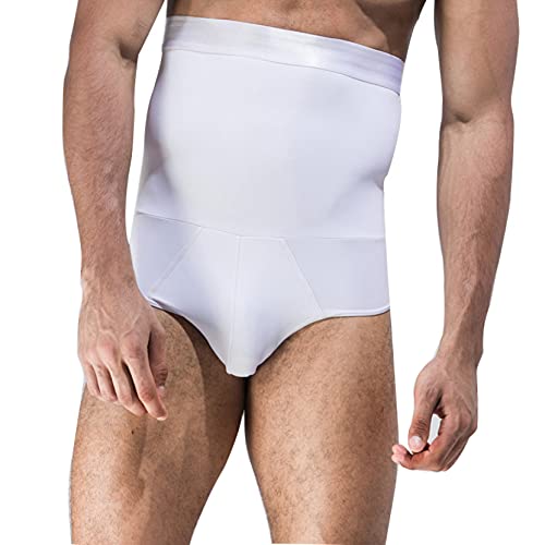 Ropa interior masculina de cintura alta y pantalones cortos con control de barriga