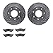 Dynamic Friction Company Front Brake Rotors-Drilled and Slotted-Silver with Ultimate Duty Performance Brake Pads 7402-54038