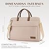 RAINYEAR Sac à bandoulière pour ordinateur portable 15,6 pouces Compatible avec Macbook Air/Pro 15-16 pouces M4 M3 M2 M1, sacoche à Main Notebook Ultrabook Chromebook 15,6 pouces pour femme, Kaki #4