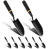 Leriton 8 Garden Trowel Heavy Duty Garden Hand Shovel Tool Carbon Steel Trowel for Digging Metal Hand Shovel Spade with Resin Handle for Lawn Yard Farm Home Shop Planting