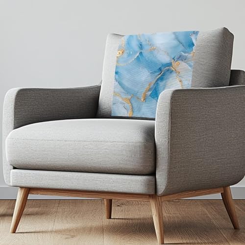 Maiyoinou Marble Couch Headrest Covers with Fixing Nails Wear Resistant Washable Sofa Headrest Protector for Sofa Furniture Protectors 26.18