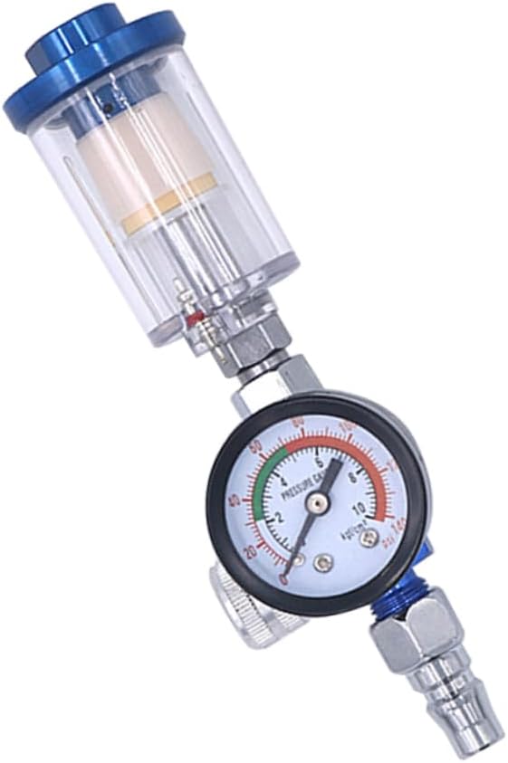 Generic Air Pressure Regulator with Oil-water Separator Compressor Filter and Gauge for Workshop Applications Quick Connect Design for Clean Dry Air