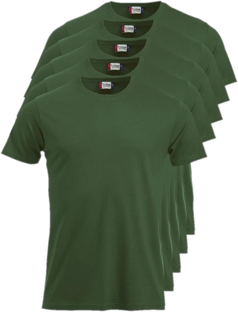 Clique Men's Classic T-Shirt - Dark Navy, Short Sleeve Crew Neck, Modern Fit, Size Small