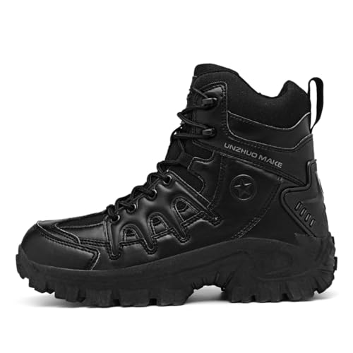 Image of Men's Military Tactical Boot Lightweight Comfortable Boots Motorcycle Combat Hiking Boots Hiking Boots Hiking Shoes