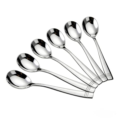 Zopnny Set of 6 Stainless Steel Serving Spoons, Large Serving Utensils Spoon Set