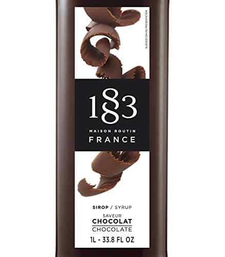 Image of 1883 Chocolate Syrup for Drinks, Made in France, 1 Liter Plastic Bottle