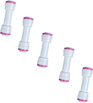 Fittings OD Quick Connector Tube Fitting for RO Reverse Osmosis Water Filter 3/8" Pack of 5