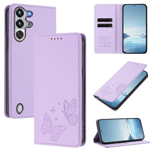 �X�}�z�P�[�X �Ή��@�� for ZTE Nubia RedMagic 10 Pro / 10 Pro Plus 5G�yRFID�u���b�N�z�y�J�[�h�z���_�[�t�����z �}�O�l�b�g�J�� �X�^���h�@�\�t���zRed