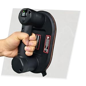 DURDUR 300 kg accu-vacuümzuiglift, 9,4 inch accuzuiger voor tegels, glas, marmer, elektrische zuignap, tegellifter met auto-nazuigfunctie, 2 motoren, 2 x 2000 mAh accu