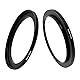 62–72 mm Objektivfilter-Step-Up-Adapterring, 62 mm Objektiv auf 72 mm Filter, Haube, Objektivkonverter und anderes Zubehör (2 Packungen), Fire Rock Luftfahrt-Aluminiumlegierung-Ring