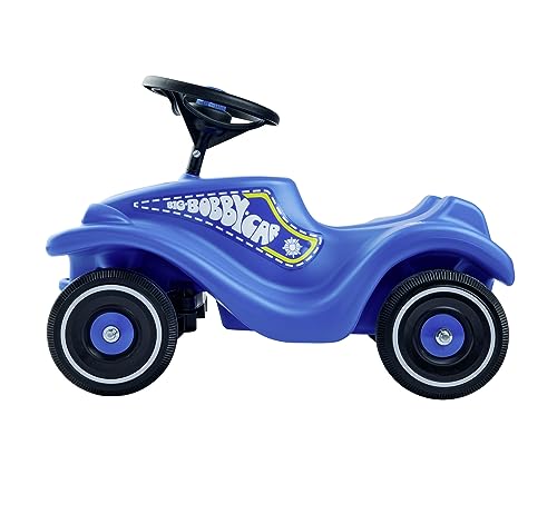 BIG-Bobby-Car Classic Police - Kinderfahrzeug mit Aufklebern im Polizei Design für Jungen und Mädchen, belastbar bis zu 50 kg, Rutschfahrzeug für Kinder ab 1 Jahr, blau – Bild 3