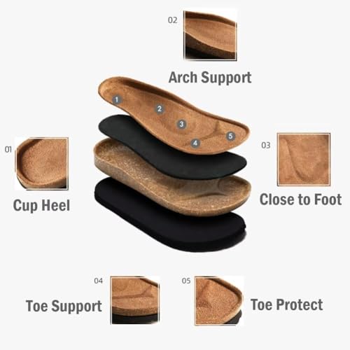 Dubuto Kids Suede Clogs Toddler Clogs Boys Girls Leather Mules Slippers Cork Footbed Sandals Potato Shoes With Arch Support thumb #6