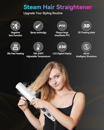 Plancha de Pelo Profesional con Emisión de Vapor y Pantalla LCD miniatura 5