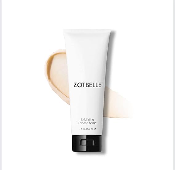 Zotbelle Exfoliating Enzyme Scrub مثالي لإزالة خلايا الجلد الميتة والجسيمات من الوجه ، من خلال التقشير اللطيف مع الجوجوبا استرز.