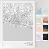 Mapdify Lausanne personalisiertes Stadtposter, dein 