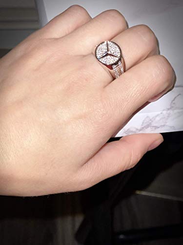 Shop-Igold 14K White Gold Finish Cz Iced Out Big Pinky Ring For Men Hip Hop - Men's Cz Ring, Perfect Ring, Wedding Rings, Promise Ring, Cz Engagement Ring, Wedding Bands 6-10 (10) #TOP7