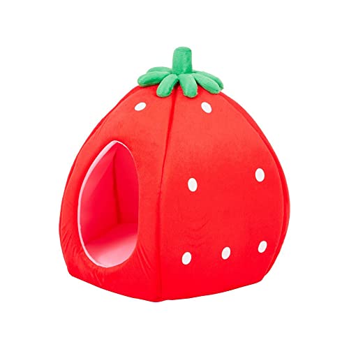 Yml Strawberry Pet Bed House, Medium, Red, (Fh016_2) #TOP21