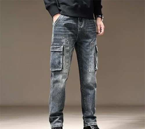 Mens Baggy Jeans Oversize Work Denim Pants Classic Vintage Wide Leg Casual Trousers Streetwear3