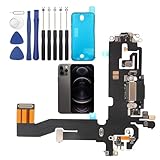 YHX-US Charging Port Replacement for iPhone 12 USB Dock Connector Flex Cable Microphone Replacement for iPhone 12 Pro with Screwdrivers