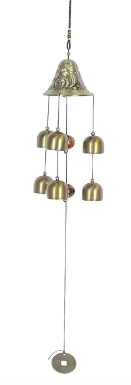 Brass Wind Chime Hanging for Home, Balcony, Garden and Gallery Bedroom with Good Sound Quality Positive Energy Good Luck Height - 50 cms, Multicolor-image-32