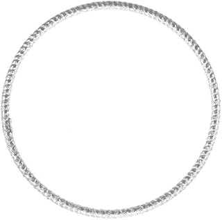 Sterling Silver 2mm Crisscross Italian Diamond-Cut Slip-on Bangle Bracelet