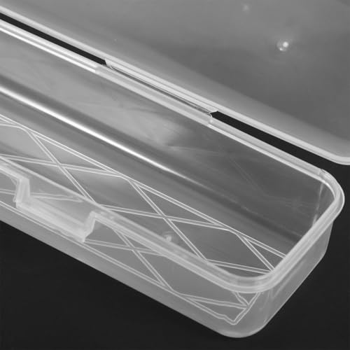 Image of Transparent Paint Brush Storage Box 2 Pack 12.79X2.20X1.41In Lightweight Portable Organizer for Art Supplies Pens Pen Packing Case for Birthday Ceremony