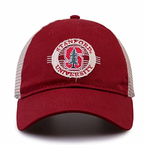 The Game NCAA Snapback - Patch Meshback - Classic Comfort - Adjustable Size - Let Everyone Know which Team You Support (Stanford Cardinal - Cardinal, Adjustable)
