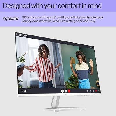 HP Series 5 527sa Monitor w/Speakers 94F48AA#ABA Bundle with Docztorm Dock, 27 Full HD IPS (1920x1080) Display, 2X HDMI, Flicker-Free, Ideal for Home & Business, White/Silver (2025 Latest Model)