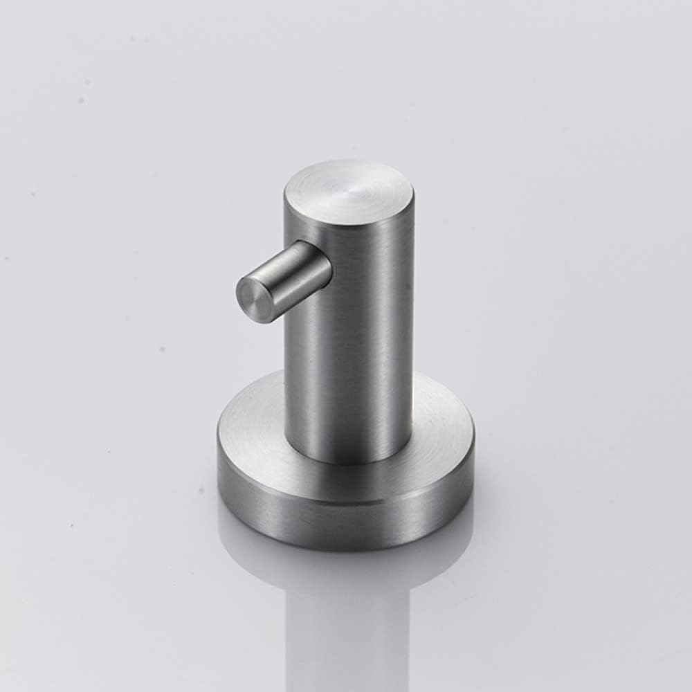 304 Stainless Steel Bathroom Hardware Set Towel Ring Clothes Hook Toilet Paper Holder Brushed Wall Mount,Towel Ring (Hooks)