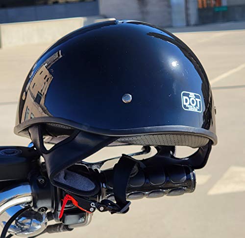 Vega Helmets Sniper Motorcycle Half Helmet For Men & Women Dot Gloss Black Xs #TOP1