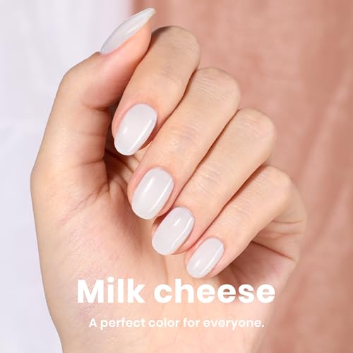 Image of Beetles Nail Polish - Milky White Nail Polish Milk Cheese Nail Concealer