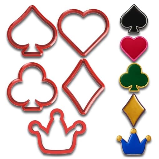 Card suits cookie cutter set – 2 inches each