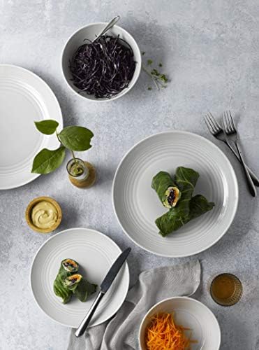 Royal Doulton Gordon Ramsay Maze 1054416 12 Pc Dinnerware Set Light Grey,Stoneware
