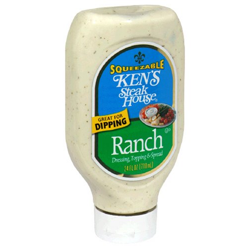 Ken's Steak House Dressing, Topping & Spread, Squeezable, Ranch, 24-Ounce Bottles (Pack of 6)