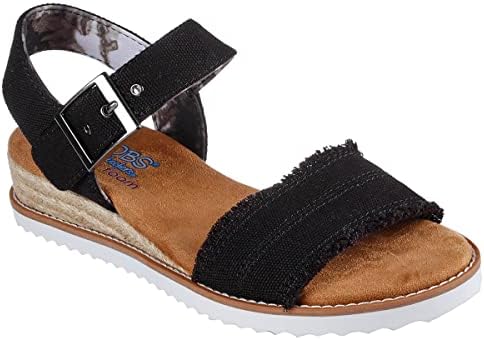 Skechers BOBS Women's 113541 Sandal, BLK, 9 | Image 4