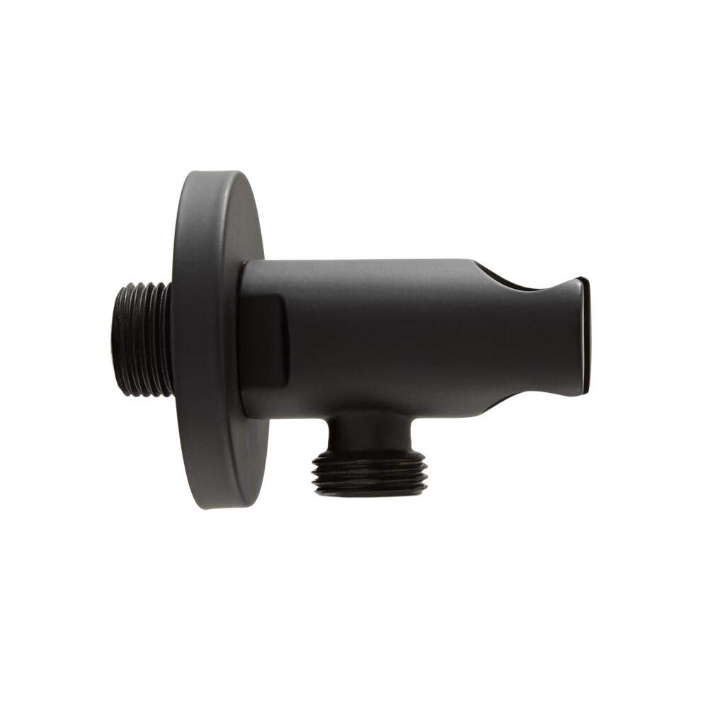 Milano Black Nero Round Hand Shower Handset Outlet Elbow Bracket