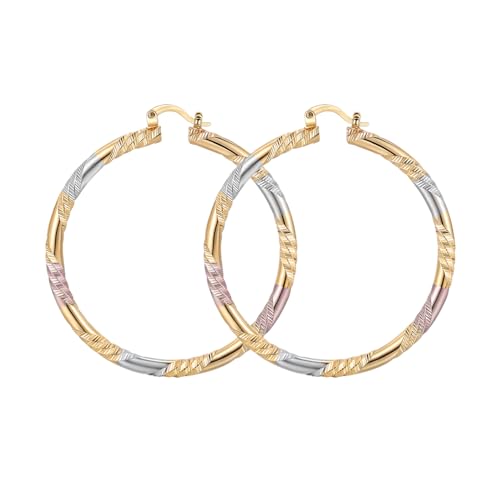 Gold Big Thin Hoop Earrings For Women Hypoallergenic,18K Gold Plated Colorful Silm Huggie Pink Purple Blue 50mm Large Hoops Earings,Multi-Colored Rainbow Hoops,Fashion Jewelry Birthday Gift.