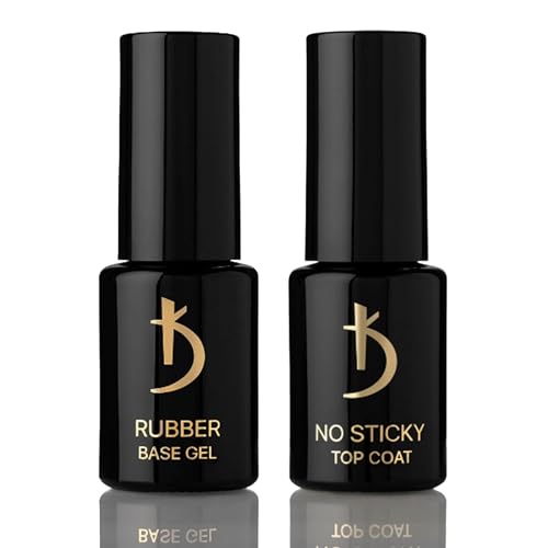 K Professional Nail Gel Polish - Rubber Base & No Wipe Top Coat - Nagellack Maniküre Kit - Glanz & Langlebig - Geeignet für Anfänger & Profis - Hochglanz - Gesunde Nägel - 2x12ml - Nagelverlängerung K Professional Nail Gel Polish - Rubber Base & No Wipe Top Coat - Nagellack Maniküre Kit - Glanz & Langlebig - Geeignet für Anfänger & Profis - Hochglanz - Gesunde Nägel - 2x12ml - Nagelverlängerung